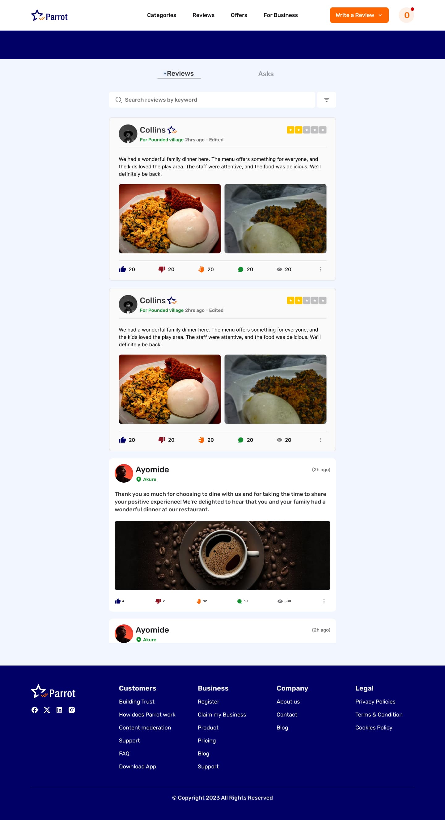Parrot screenshot 2