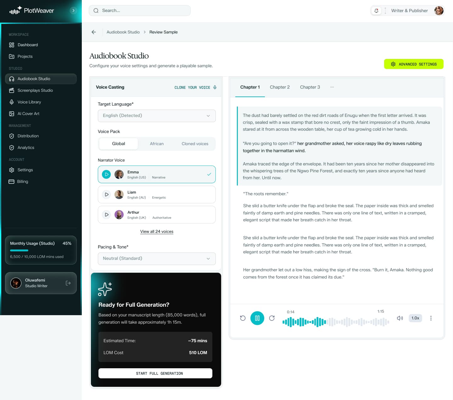 Plotweaver screenshot 3
