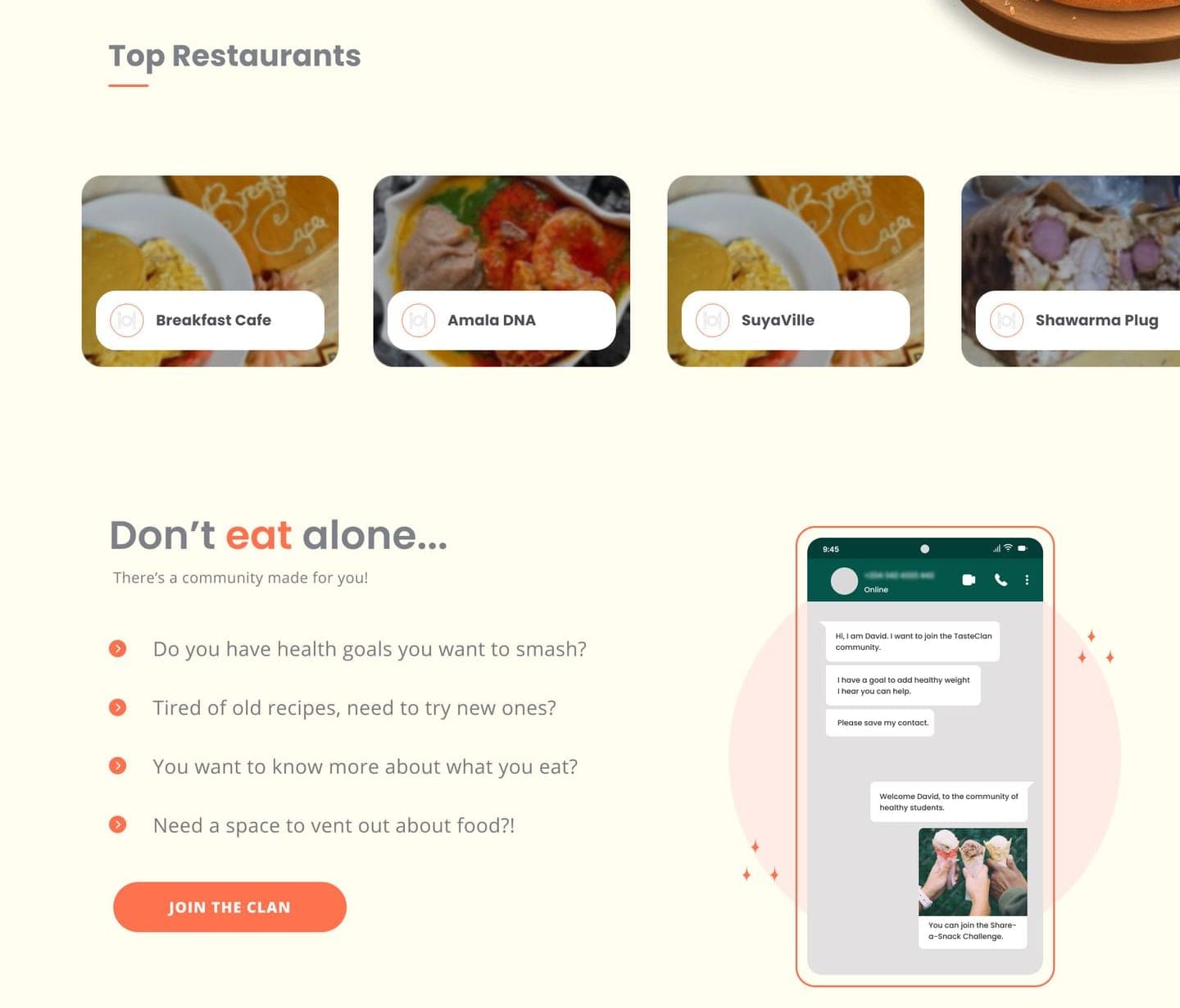 TasteClan screenshot 2